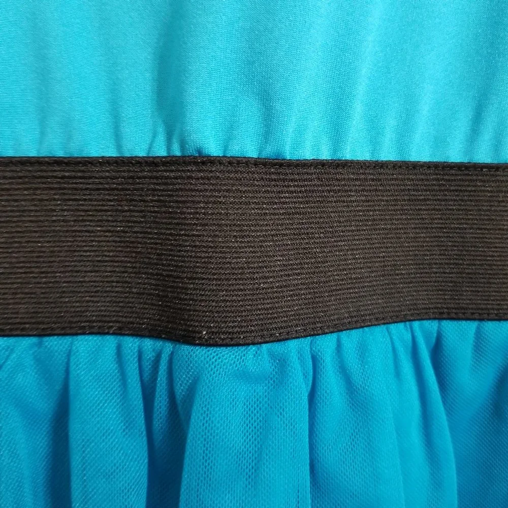 Route 66 dress Large sleeveless lined tiered tulle skirt rhinestone bling